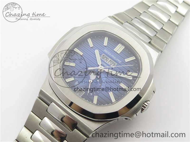 Nautilus 5726 PF Best Edition Blue Dial Working Annual Calendar SS Bracelet A.324