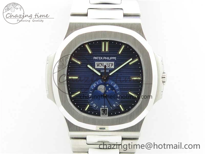 Nautilus 5726 PF Best Edition Blue Dial Working Annual Calendar SS Bracelet A.324