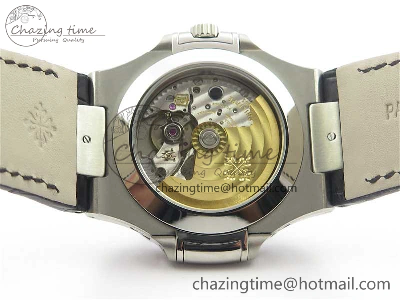 Nautilus 5726 PF Best Edition Gray Dial Working Annual Calendar On Black Croco Leather Strap A.324