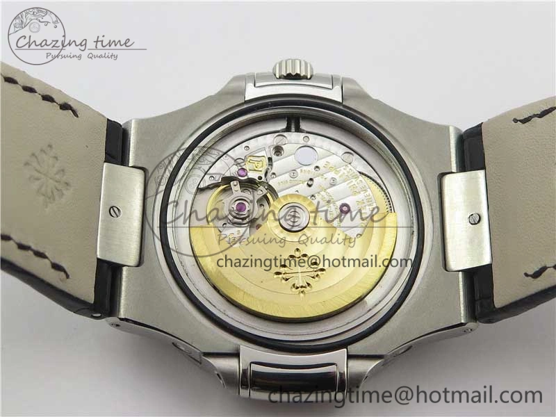 Nautilus 5726 PF Best Edition Gray Dial Working Annual Calendar On Black Croco Leather Strap A.324