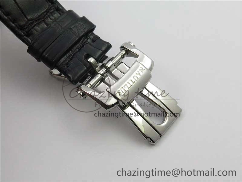Nautilus 5726 PF Best Edition Gray Dial Working Annual Calendar On Black Croco Leather Strap A.324