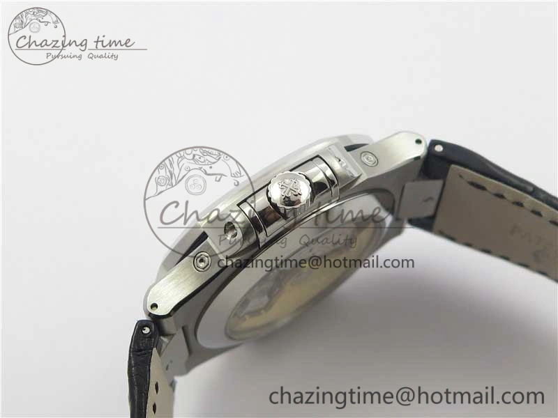 Nautilus 5726 PF Best Edition Gray Dial Working Annual Calendar On Black Croco Leather Strap A.324