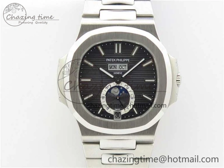 Nautilus 5726 PF Best Edition Gray Dial Working Annual Calendar SS Bracelet A.324