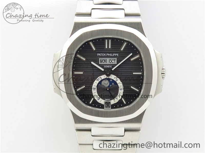 Nautilus 5726 PF Best Edition Gray Dial Working Annual Calendar SS Bracelet A.324