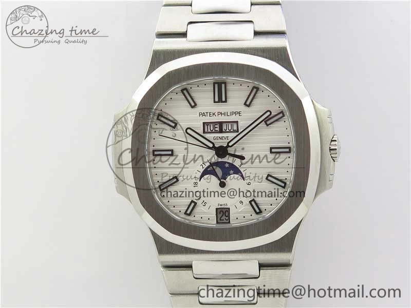 Nautilus 5726 PF Best Edition White Dial Working Annual Calendar SS Bracelet A.324