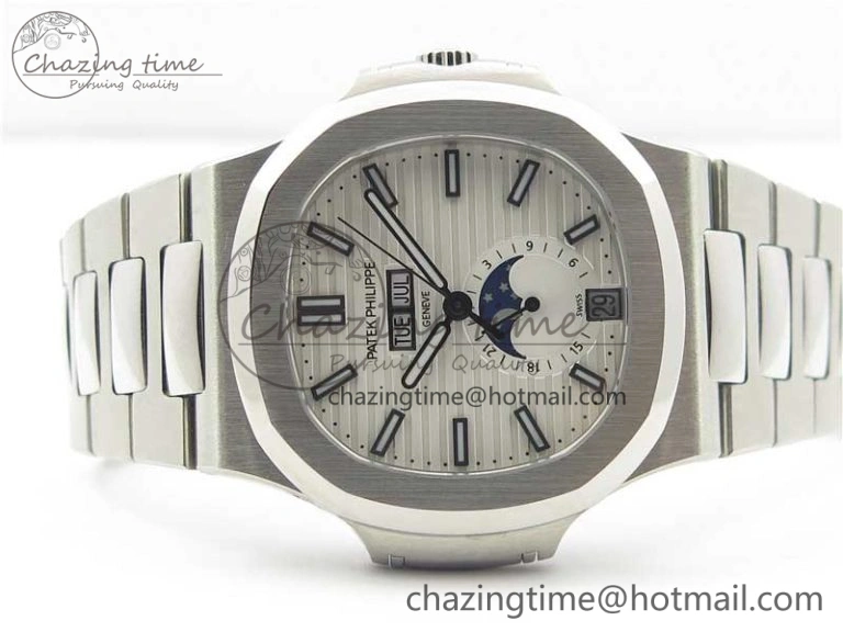 Nautilus 5726 PF Best Edition White Dial Working Annual Calendar SS Bracelet A.324