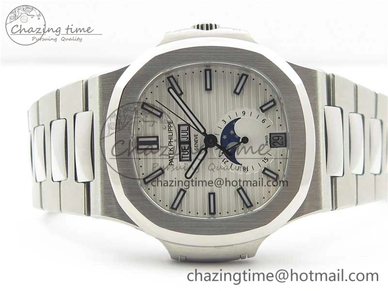 Nautilus 5726 PF Best Edition White Dial Working Annual Calendar SS Bracelet A.324