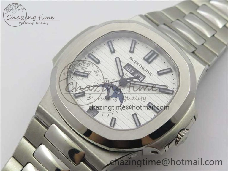 Nautilus 5726 PF Best Edition White Dial Working Annual Calendar SS Bracelet A.324