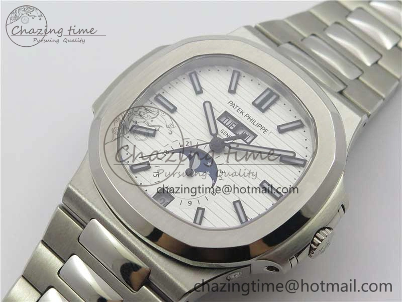 Nautilus 5726 PF Best Edition White Dial Working Annual Calendar SS Bracelet A.324