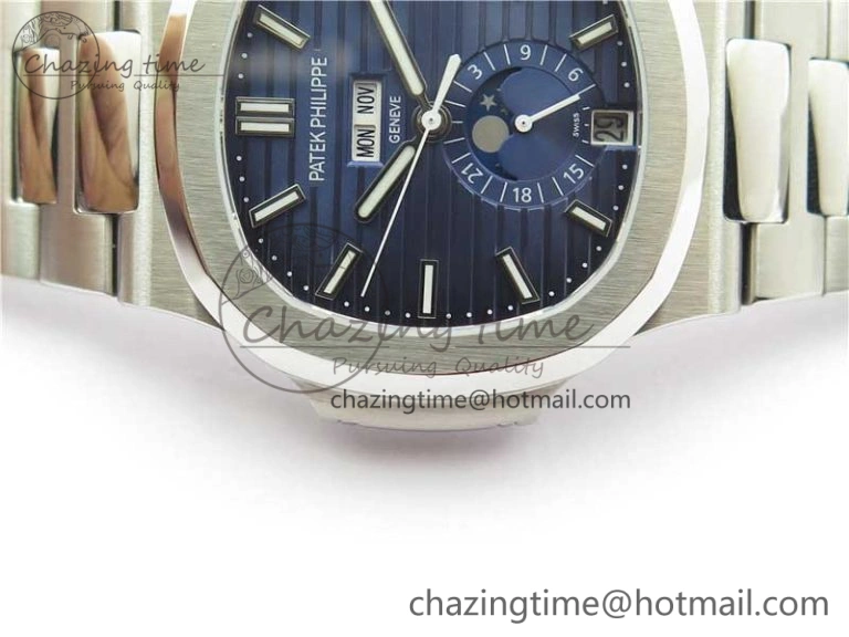 Nautilus 5726 SS V9F Best Edition Blue Dial Working Annual Calendar SS BRACELET A.324 V2
