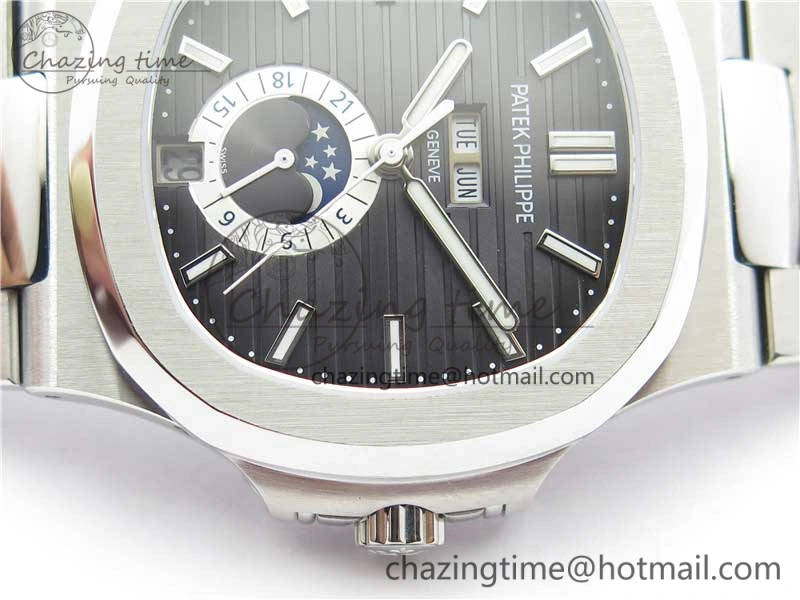 Nautilus 5726 V9F Best Edition Black Dial Working Annual Calendar SS Bracelet A.324