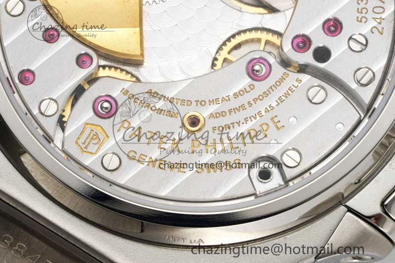 Nautilus 5740 SS GRF Best Edition Blue Dial Diamonds Bezel on SS Bracelet A240