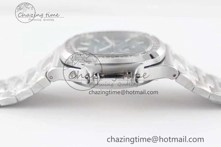 Nautilus 5740 SS GRF Best Edition Green Dial Diamonds Bezel on SS Bracelet A240