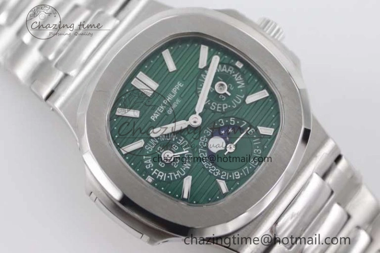 Nautilus 5740 SS GRF Best Edition Green Dial on SS Bracelet A240