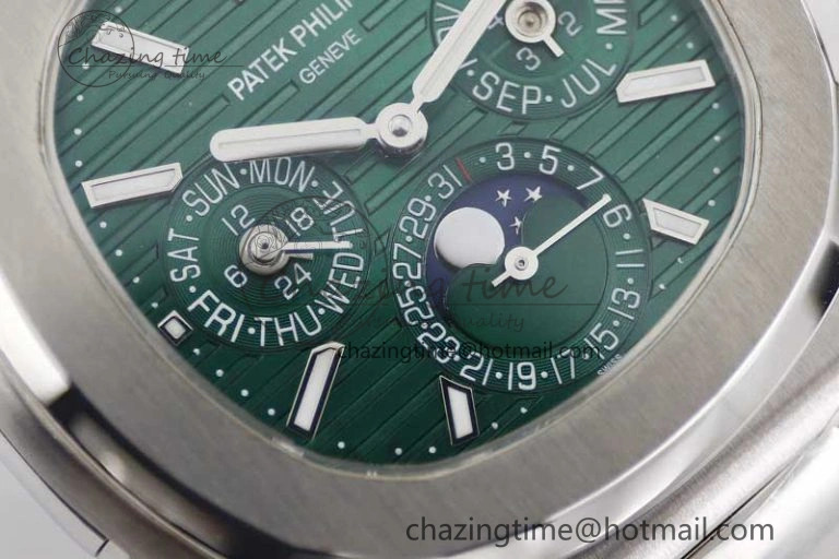 Nautilus 5740 SS GRF Best Edition Green Dial on SS Bracelet A240