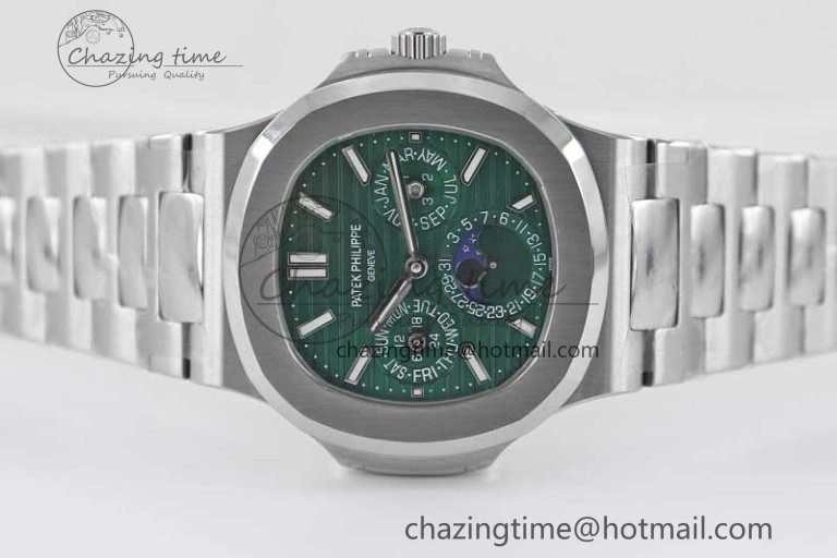 Nautilus 5740 SS GRF Best Edition Green Dial on SS Bracelet A240