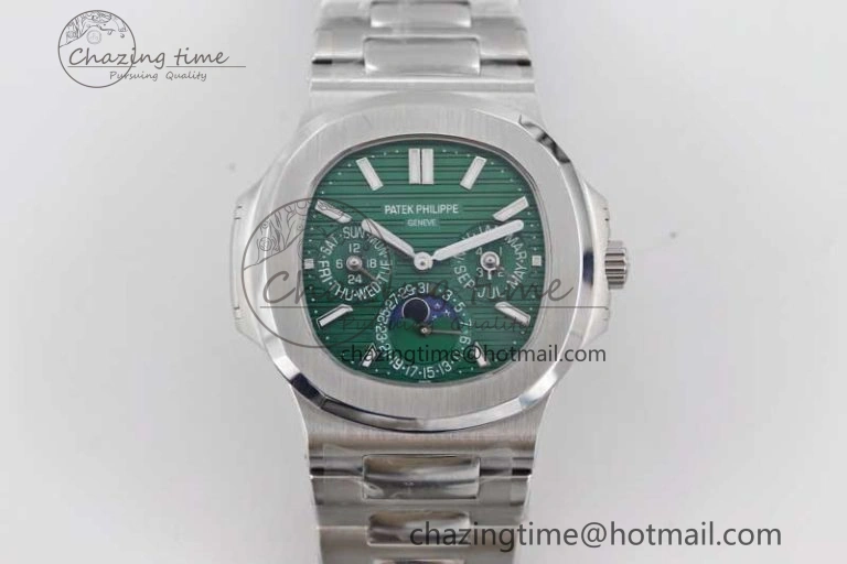 Nautilus 5740 SS GRF Best Edition Green Dial on SS Bracelet A240
