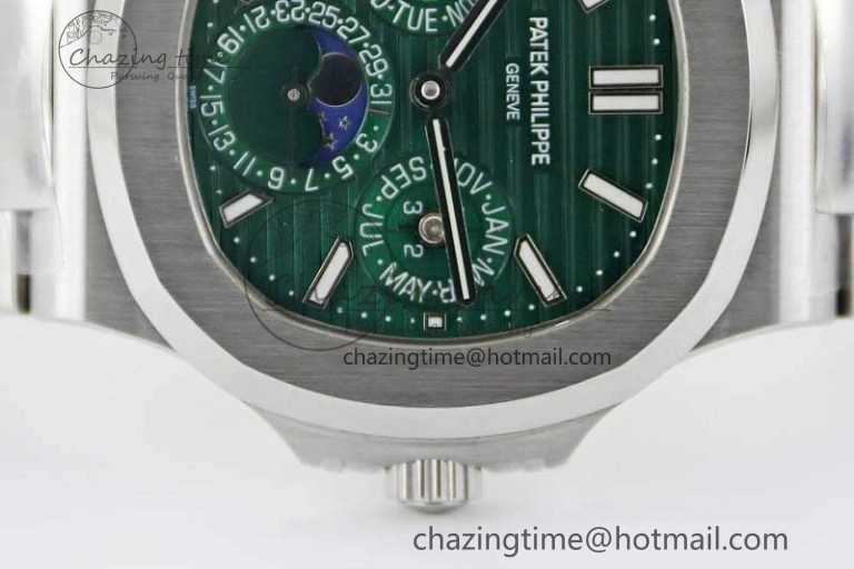 Nautilus 5740 SS GRF Best Edition Green Dial on SS Bracelet A240