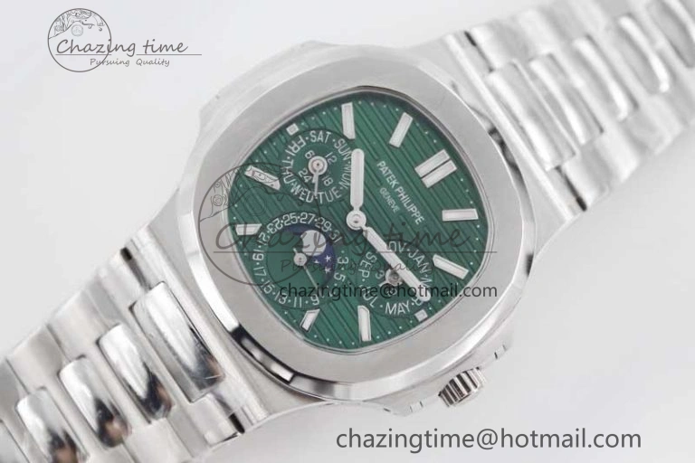 Nautilus 5740 SS GRF Best Edition Green Dial on SS Bracelet A240