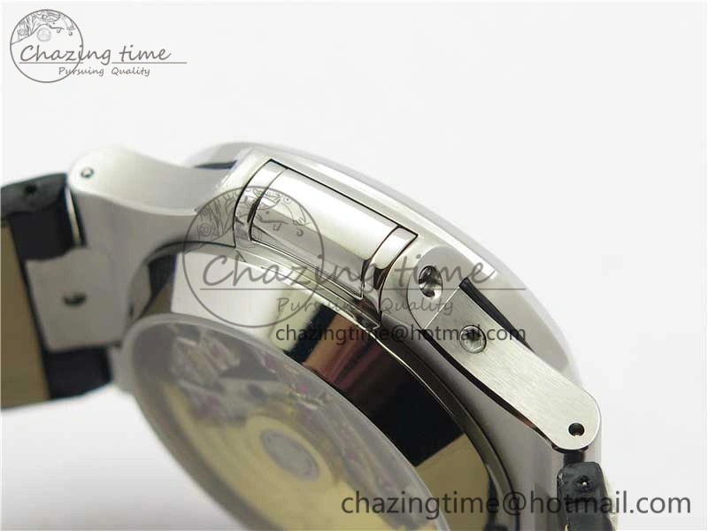 Nautilus 5980 SS 3KF Best Edition Blue Dial on Black Leather Strap A7750