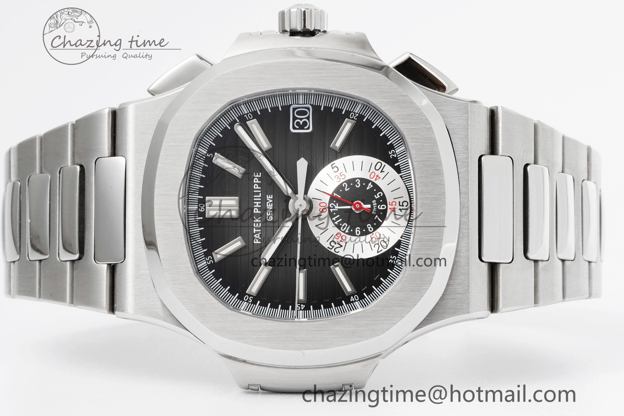 Nautilus 5980 SS PPF Best Edition Black Dial on SS Bracelet A28-520