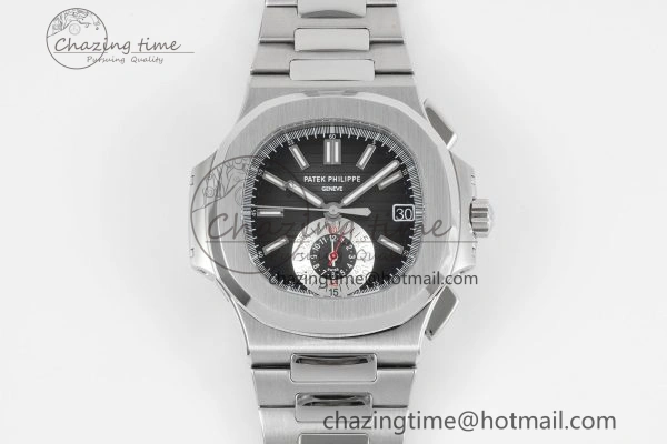 Nautilus 5980 SS PPF Best Edition Black Dial on SS Bracelet A28-520