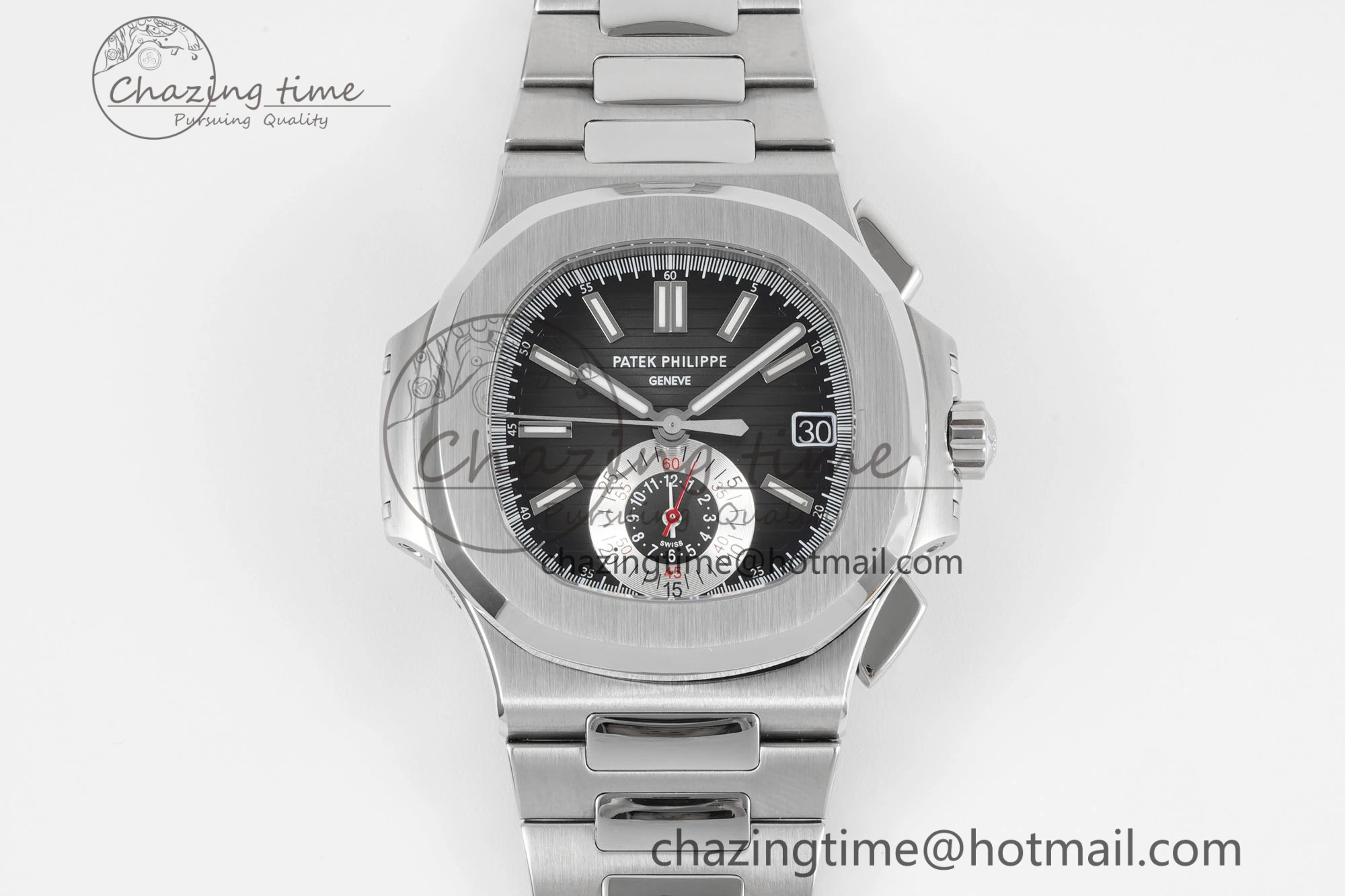 Nautilus 5980 SS PPF Best Edition Black Dial on SS Bracelet A28-520