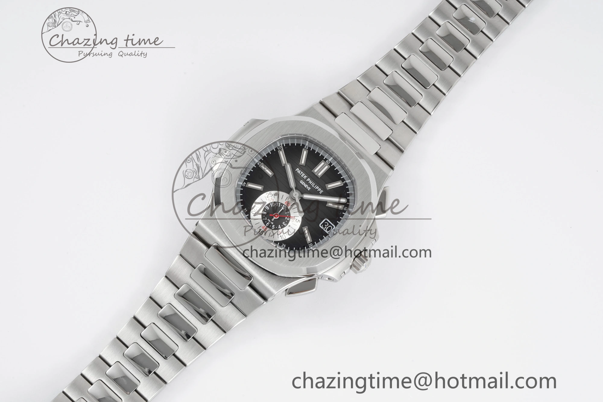 Nautilus 5980 SS PPF Best Edition Black Dial on SS Bracelet A28-520