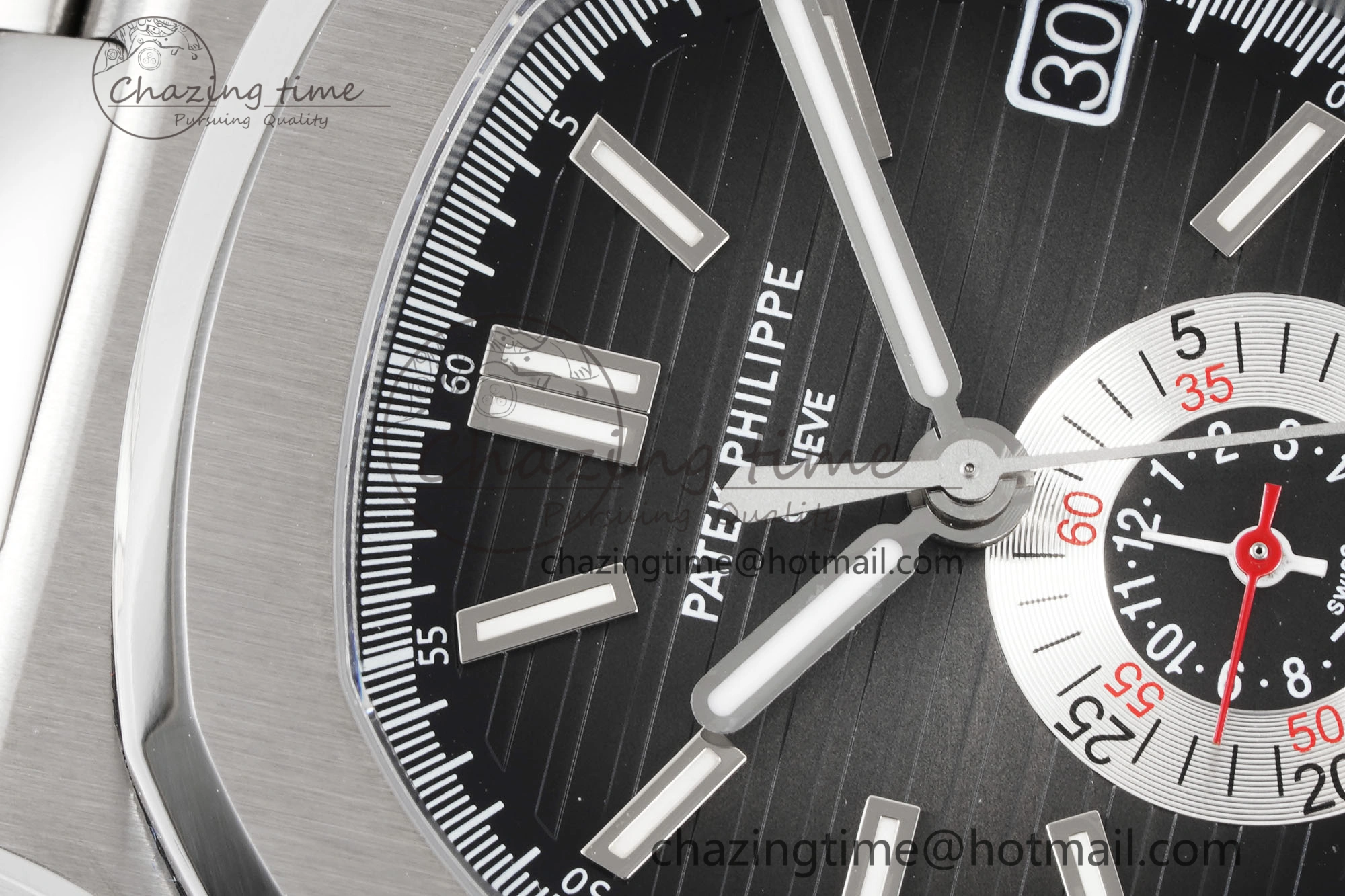 Nautilus 5980 SS PPF Best Edition Black Dial on SS Bracelet A28-520