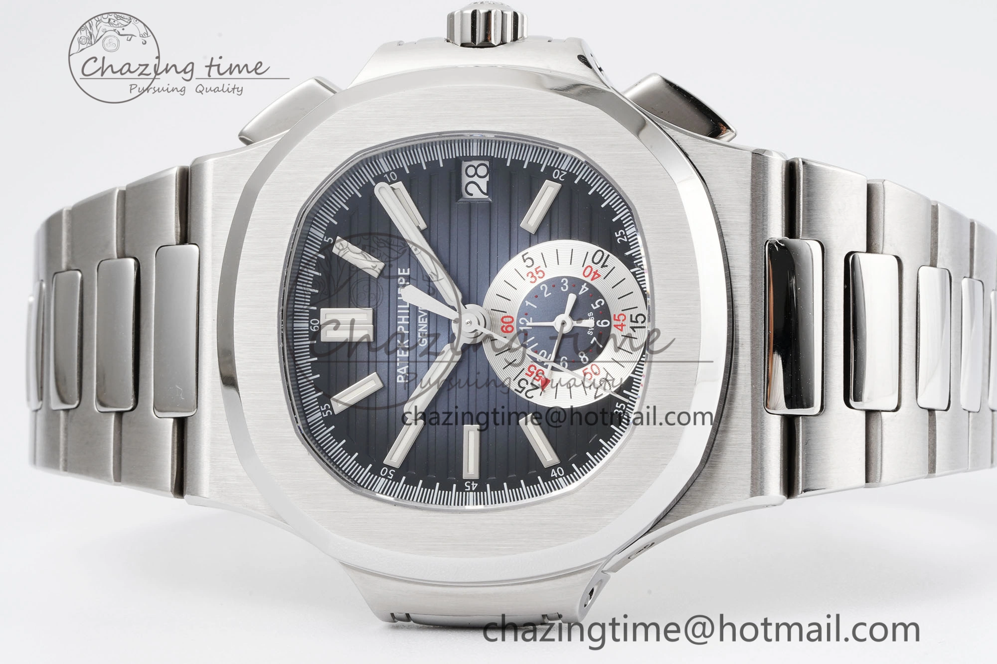 Nautilus 5980 SS PPF Best Edition Blue Dial on SS Bracelet A28-520