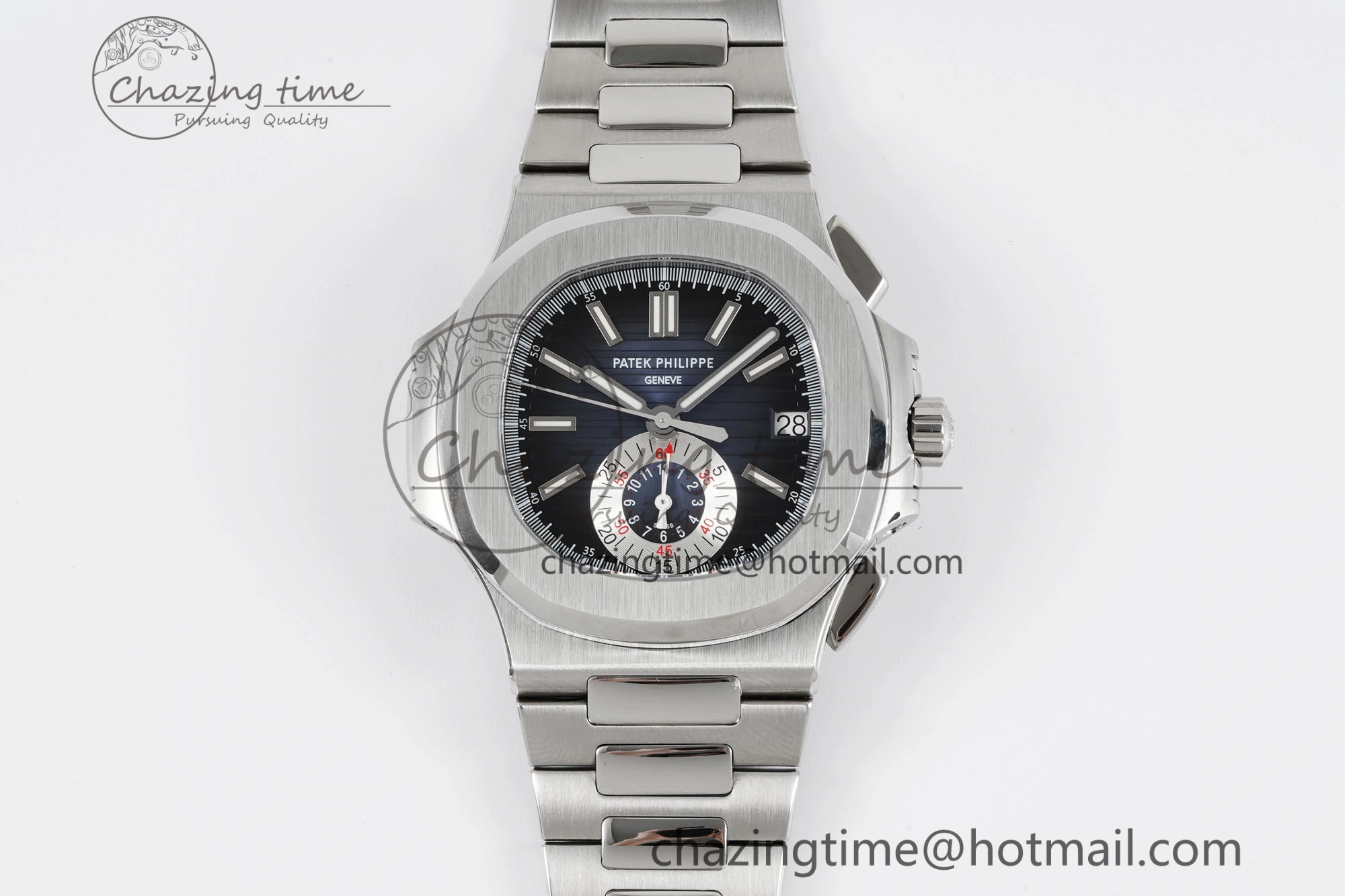 Nautilus 5980 SS PPF Best Edition Blue Dial on SS Bracelet A28-520