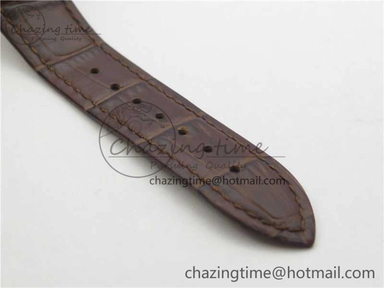 Nautilus 5980 SS RG 3KF Best Edition Blue Dial on Brown Leather Strap A7750
