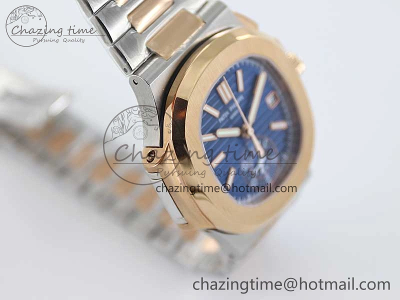 Nautilus 5980 SS RG TWF Best Edition Blue Dial on SS RG Bracelet A7750