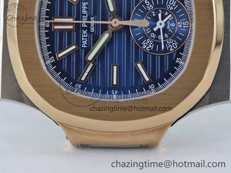 Nautilus 5980 SS RG TWF Best Edition Blue Dial on SS RG Bracelet A7750