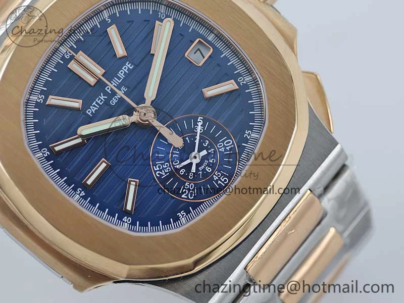 Nautilus 5980 SS RG TWF Best Edition Blue Dial on SS RG Bracelet A7750