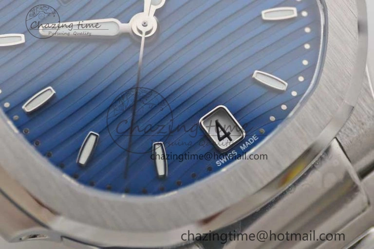 Nautilus 7118 Ladies MSF 1:1 Best Edition Blue Dial on SS Bracelet A324 Super Clone