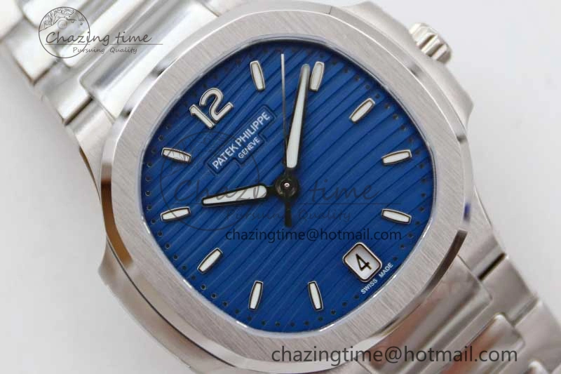Nautilus 7118 Ladies MSF 1:1 Best Edition Blue Dial on SS Bracelet A324 Super Clone