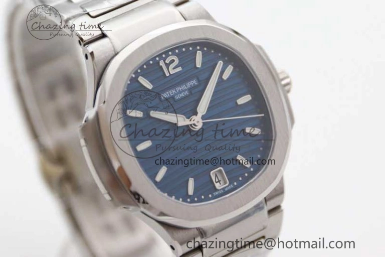 Nautilus 7118 Ladies MSF 1:1 Best Edition Blue Dial on SS Bracelet A324 Super Clone