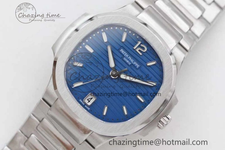 Nautilus 7118 Ladies MSF 1:1 Best Edition Blue Dial on SS Bracelet A324 Super Clone