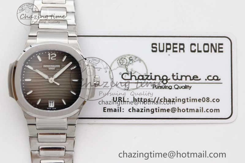 Nautilus 7118 Ladies MSF 1:1 Best Edition Gray Dial on SS Bracelet A324 Super Clone