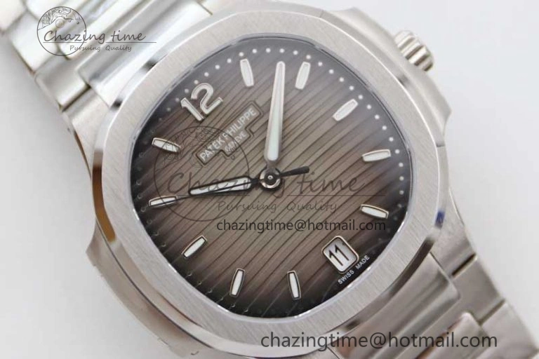 Nautilus 7118 Ladies MSF 1:1 Best Edition Gray Dial on SS Bracelet A324 Super Clone