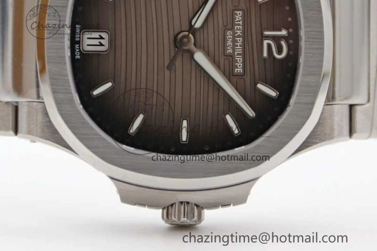 Nautilus 7118 Ladies MSF 1:1 Best Edition Gray Dial on SS Bracelet A324 Super Clone