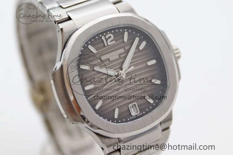 Nautilus 7118 Ladies MSF 1:1 Best Edition Gray Dial on SS Bracelet A324 Super Clone