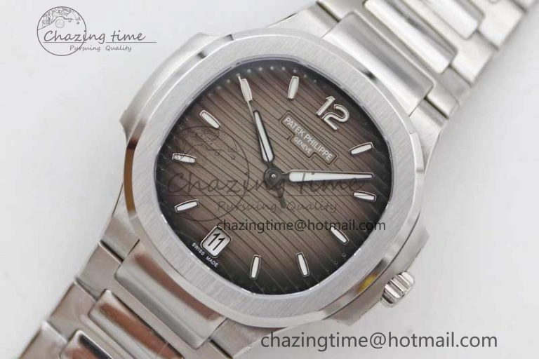 Nautilus 7118 Ladies MSF 1:1 Best Edition Gray Dial on SS Bracelet A324 Super Clone