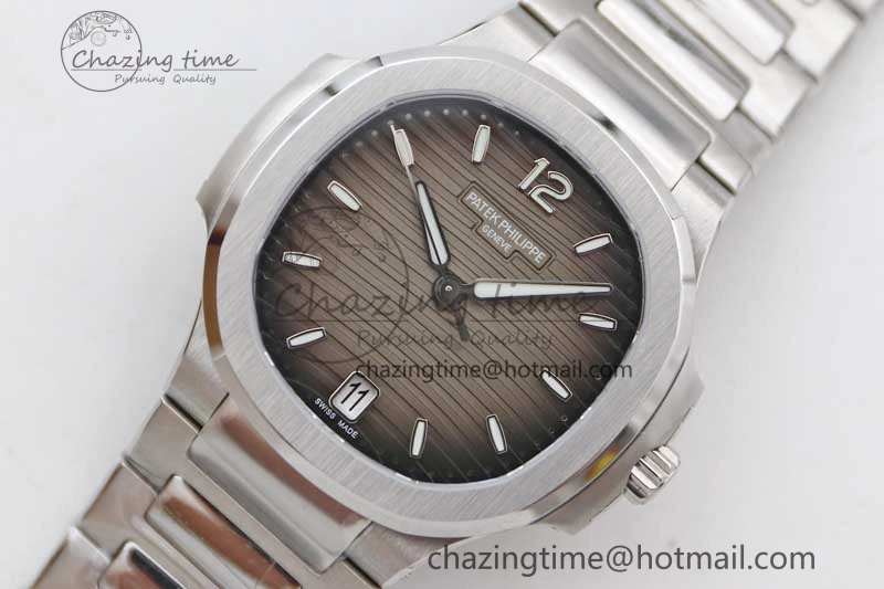 Nautilus 7118 Ladies MSF 1:1 Best Edition Gray Dial on SS Bracelet A324 Super Clone