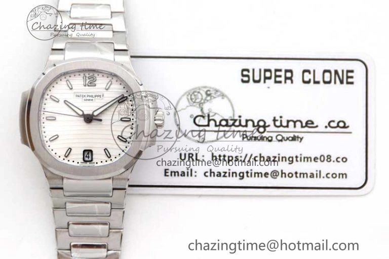 Nautilus 7118 Ladies MSF 1:1 Best Edition White Dial on SS Bracelet A324 Super Clone