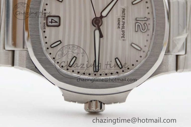Nautilus 7118 Ladies MSF 1:1 Best Edition White Dial on SS Bracelet A324 Super Clone