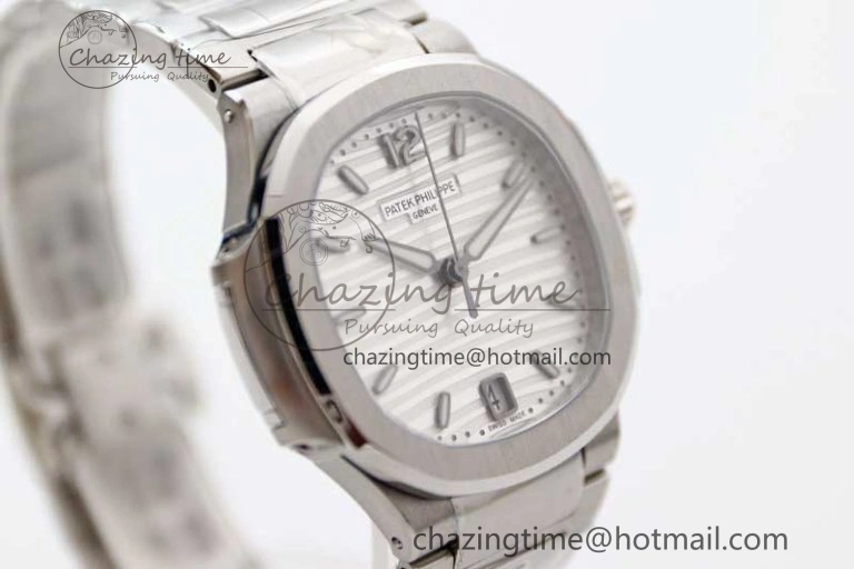 Nautilus 7118 Ladies MSF 1:1 Best Edition White Dial on SS Bracelet A324 Super Clone