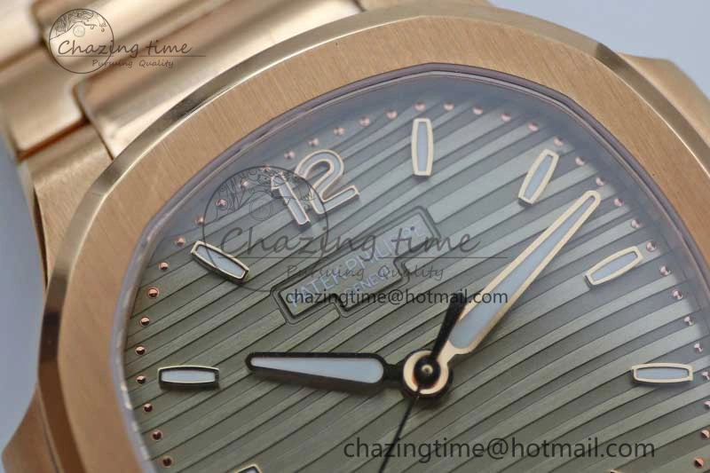 Nautilus 7118 Ladies RG MSF 1:1 Best Edition Gray Dial on RG Bracelet A324 Super Clone