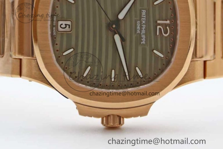 Nautilus 7118 Ladies RG MSF 1:1 Best Edition Gray Dial on RG Bracelet A324 Super Clone